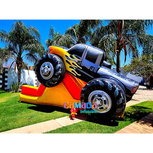 Nouveau design de château gonflable gonflable modèle de <span class=keywords><strong>voiture</strong></span> gonflable Bulldozer aire de jeux PVC château sautant et toboggan Combo pour les enfants - Product Image 6
