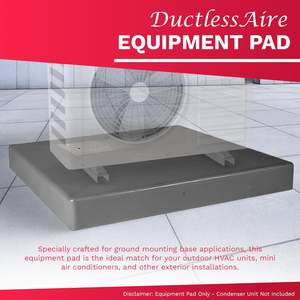 Ductlessaire 18 \ "D X 38 \" W X 3 \ "H Grey Condensator Pads Mini Split Ac Unit Elektrische Draagbare Buiten Grond Split Airconditioner - Product Image 4