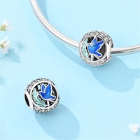 Bracelet en argent sterling 925 de haute qualité, perles personnalisées DIY, pendentif ballon d'air, breloques cœur rose, bracelet DIY, cadeau de bijoux