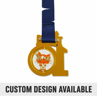 Medalla Deportiva de Metal Personalizada con Esmalte Cocido, Recuerdo de Competición con Logotipo, OEM ODM, 12 Años de Experiencia en Fábrica, CE Prop65