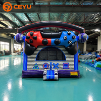 Château gonflable commercial Ceyu en PVC sur le thème des manettes de jeu, trampoline gonflable pour enfants