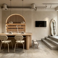 Station de manucure, mobilier de salon de beauté, aménagement complet sur mesure, design intérieur de salon de coiffure, décoration et rénovation de salon de barbier