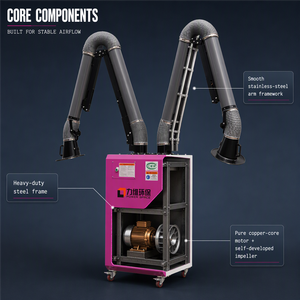 New High Quality Portable Welding Fume Extractor Purifier Dust Collector CE Certificate Industrial Vacuum Cleaner 3Kw Motor HEPA - Product Image 1