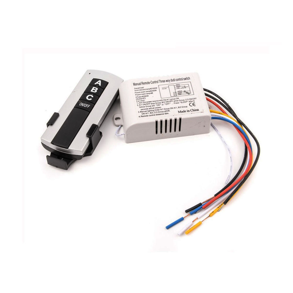 220V 3 Channel Wireless <strong>Digital</strong> <strong>Remote</strong> <strong>Control</strong> <strong>Switch</strong> for Lamp Light