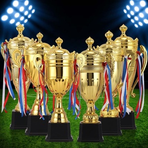 Trofeo de Metal Universal para Campeonatos Deportivos, Baloncesto, Fútbol, Corona, Gran Premio, <span class=keywords><strong>Copa</strong></span> con Dos Asas y Tapa para Negocios - Product Image 2