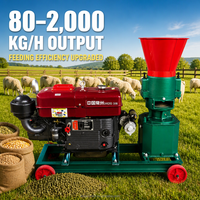 Machine à fabriquer des granulés de diesel pour les petites exploitations agricoles produisant des aliments pour volailles, bétail et lapins à partir d'ingrédients locaux