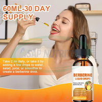Ausreson Complément alimentaire à base de plantes biologique et naturel : Cannelle de Ceylan, Melon Amer, Thé Vert, Curcuma, Gouttes liquides de Berbérine Liposomale