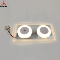 SUNHE Modèle SC002-200, Plafonnier LED double dôme DC 12V super lumineux amélioré pour éclairage intérieur de caravane et camping-car