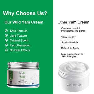 Wild Yam Cream mit Trauben kern & Mandel öl Vitamin E für die Haut gesundheit Pflanzen extrakt Produkt - Product Image 6