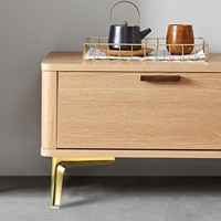 Pieds de meubles en métal doré, pieds de table, de chaise, d'armoire, de canapé robustes en forme de triangle, pieds de canapé de remplacement DIY en métal