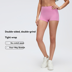 Shorts de yoga taille haute pour femmes, effet push-up, pour le <span class=keywords><strong>cyclisme</strong></span> et la course en extérieur, pantalon 3/4 moulant pour l'entraînement sportif et le fitness - Product Image 1