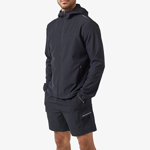 Veste coupe-vent légère à capuche imprimée pour homme, short de survêtement, vêtements de sport, séchage rapide, respirant, pour l'extérieur - Product Image 1