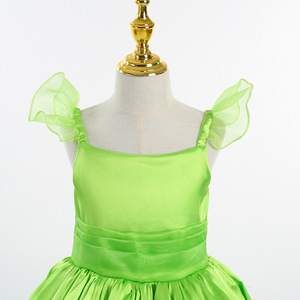 Vestido Verde <span class=keywords><strong>de</strong></span> Duendecillo para Niñas, Día del Niño, Disfraz <span class=keywords><strong>de</strong></span> Princesa Tinkerbell, Vestido <span class=keywords><strong>de</strong></span> Poliéster para Actuaciones Escénicas - Product Image 4