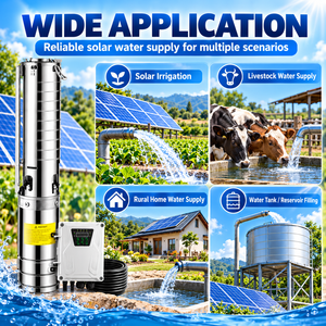 Bomba de Agua Sumergible de Acero Inoxidable QY de 4 Pulgadas, 550W DC48V, con Controlador MPPT - Product Image 6