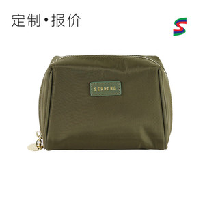 Ladies' Fashion PU Makeup <b>Bag</b> Small Travel-friendly <b>String</b> Closure with Stylish Thread Pattern Multi-Function Hangable Design - Product Image 2