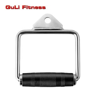 Guli <span class=keywords><strong>Fitness</strong></span> Single D Griff mit Gummi handgriff und einem zusätzlichen Karabiner haken Gym Exercise Cable Machine Attachment - Product Image 3