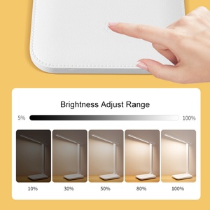 Lampe de table protectrice pour les yeux avec veilleuse, port de charge USB, lampe de bureau LED pliable à intensité réglable - Product Image 6