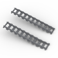 Blocs de construction en plastique DELO TOYS, ensemble de rails de train, 20 pièces, pour les enfants de 8 à 13 ans, pièces détachées