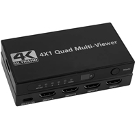 Nouvel arrivage 4K HDMI 4x1 Multiviewer 4 écrans en temps réel sans couture Switcher Remote 4-Port Quad Screen Multi Viewer Converter