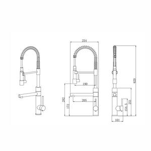 Kawal thiết kế mới 360 xoay hiện đại chìm tap boong gắn lạnh và nóng bếp Mixer vòi kéo ra sang trọng bếp Vòi - Product Image 6