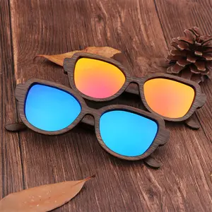New Wholesale Custom Logo Bamboo Wood Glasses Fashion Sunglasses