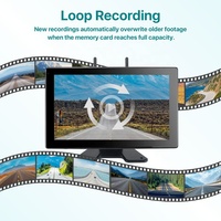 Écran tactile 10.1 ''enregistreur DVR sans fil moniteur 4CH énergie solaire caméra IR de secours magnétique pour camping-car/camion/attelage/remorque/Bus