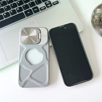 Coque magnétique en silicone avec protection d'objectif et support pour iPhone 17 Air, 17, 16, 15, 14, 13, 12 Pro Max Plus