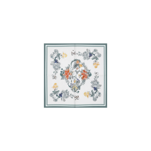Foulard quadrato 70x70 cm con stampa floreale stile vintage per donna, accessorio moda - Product Image 1