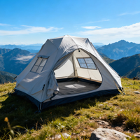 Tente familiale gonflable de haute qualité pour toutes les saisons, une chambre, grand salon, en nylon 25D, portable, pour le camping et le glamping en plein air