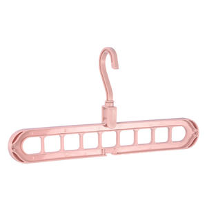 Wholesale Multifunctional Nine-Hole Foldable Magic Plastic <b>Clothes</b> Hanger Space-Saving <b>Bedroom</b> Storage Artifact <b>for</b> Home Use - Product Image 4