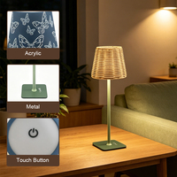 Lampe de bureau LED sans fil moderne avec capteur tactile, lumière d'ambiance portable pour chambre, table à manger, hôtel, décoration intérieure