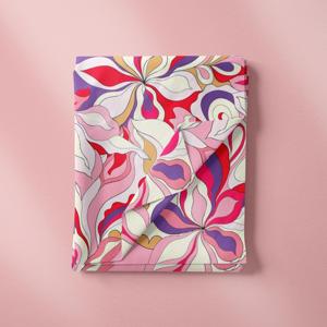 Tissu en coton biologique personnalisé, imprimé numérique, motifs abstraits colorés et lignes géométriques pour sacs et chemises pour femmes - Product Image 2