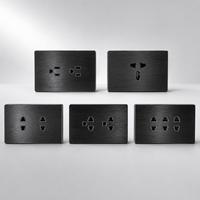 Interrupteur mural en alliage d'aluminium brossé, norme américaine 16A 250V, interrupteur mural à bascule moderne et minimaliste pour villa, hôtel, intérieur