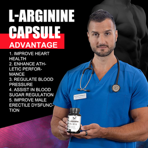 Cápsulas de L-arginina de alta potencia OEM/ODM, potenciador de óxido nítrico vegano sin OGM, soporte de circulación sanguínea para hombres, atletas, energía - Product Image 4
