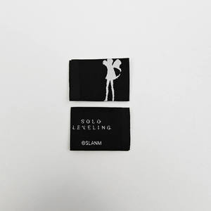 Étiquette de col personnalisée en coton damassé haute densité, tissée, écologique, étiquette de vêtement en tissu privée et étiquette de vêtement imprimée sur mesure - Product Image 1