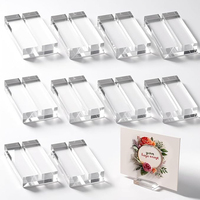 Support de Présentation Personnalisé en Acrylique pour Cartes de Place, Porte-Cartes Transparent à Fente de 3 mm pour Numéros de Table de Mariage, Menus de Restaurant et Panneaux