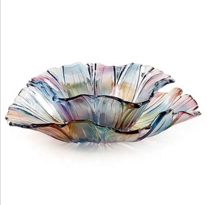 Farbige Dekorative Kristallglas Obstschale Obstteller Glas Obstschüssel - Product Image 3