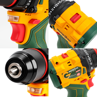 Perceuse sans fil industrielle 18V 2.0AH avec moteur sans balais, outil électrique rechargeable avec batterie pour la construction et le vissage