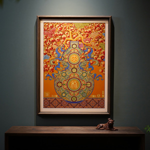 Jarrón de Calabaza Clásico Hecho a Mano en Tono Suave, Arte Floral de Latón, Pintura Original China Auspiciosa, Logotipo Personalizado, Regalo para Festivales y Negocios - Product Image 2