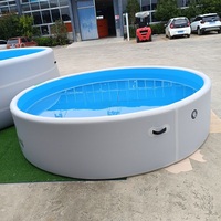 Piscine gonflable InflaToGo 5m x 1,5m en PVC pour extérieur, épaisseur 15cm, garantie 2 ans, comprend une couverture de piscine et des kits de réparation, personnalisable