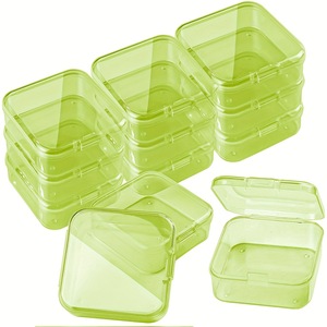 Boîte de rangement carrée transparente en plastique de 5.5cm, pour bijoux, perles, strass, accessoires de peinture au diamant - Product Image 3
