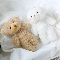 Mini porte-clés en peluche douce en forme d'ours, breloque de sac, décoration de mariage, pour pendentif, petit cadeau pour fille