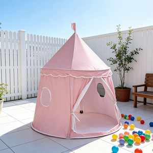 Tienda de Campaña Infantil Portátil de Juguete, Diseño de Princesa Rosa, Tipo Yurta, para Niños, Gran Espacio, <span class=keywords><strong>Castillo</strong></span>, para Niños y Niñas - Product Image 4