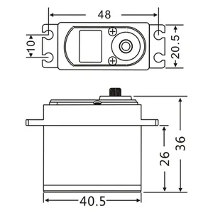 JXServo BLS-HV7032MG Su Geçirmez Servo Fırçasız Motor Büyük <span class=keywords><strong>Torge</strong></span> Tam Metal CNC HV Dijital Servo RC Araba Helikopter Uçak için - Product Image 4