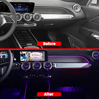Kit complet d'éclairage ambiant LED 64 couleurs pour l'intérieur, couvre-haut-parleurs de ventilation pour Mercedes Benz W177 Classe A W118 CLA C118 W247, adaptable