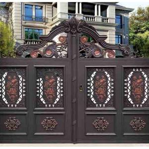 Puerta Plana de Aluminio con Diseño Artístico para Patio de Villa Europea, Uso Residencial, Mecanizado CNC, Venta al por Mayor de Fabricantes - Product Image 2