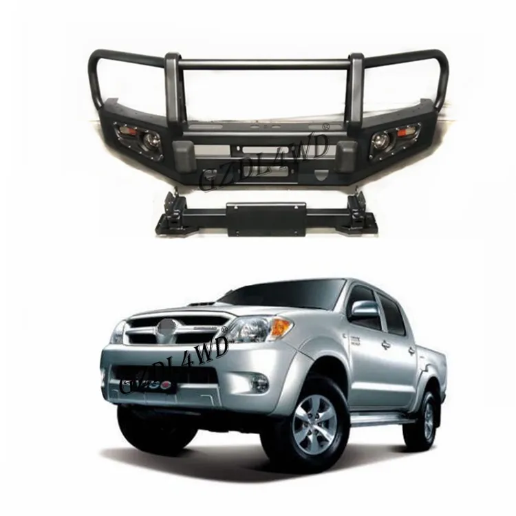 GZDL4WD-parachoques delantero de acero para coche, barra de toro para Hilux 2005 2014