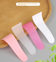 Masque PP incurvé grattoir à crème épilatoire outils de maquillage de salon de beauté spécial-cuillère à plaque de grattage d'épilation