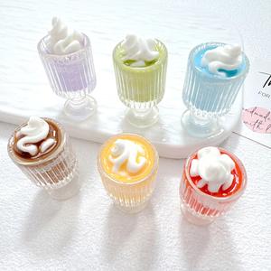 Adornos en miniatura comida <span class=keywords><strong>Mini</strong></span> resina bebida batido taza simulación helado modelo juguetes bebida jugar casa de muñecas Accesorios - Product Image 6