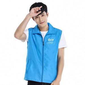 Gilet décontracté pour homme, pas cher, 100% polyester, gilet de travail avec doublure en mesh, grande taille, sans manches, gilet de bénévole - Product Image 5